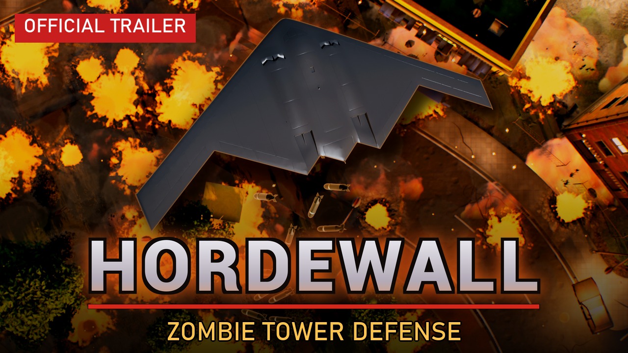 HORDEWALL official trailer: a B-2 bomber over a burning city